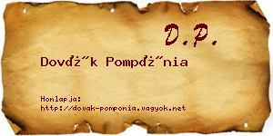 Dovák Pompónia névjegykártya